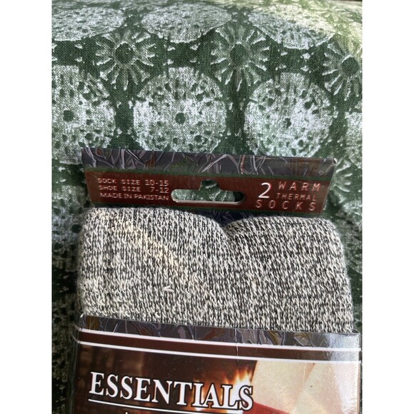 WARM THERMAL Men's 80% Cotton Socks by 7APPAREL 2 PACK sz 10-15 NEW - Picture 2 of 3